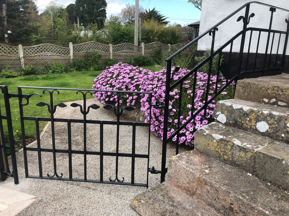 Gate and railings