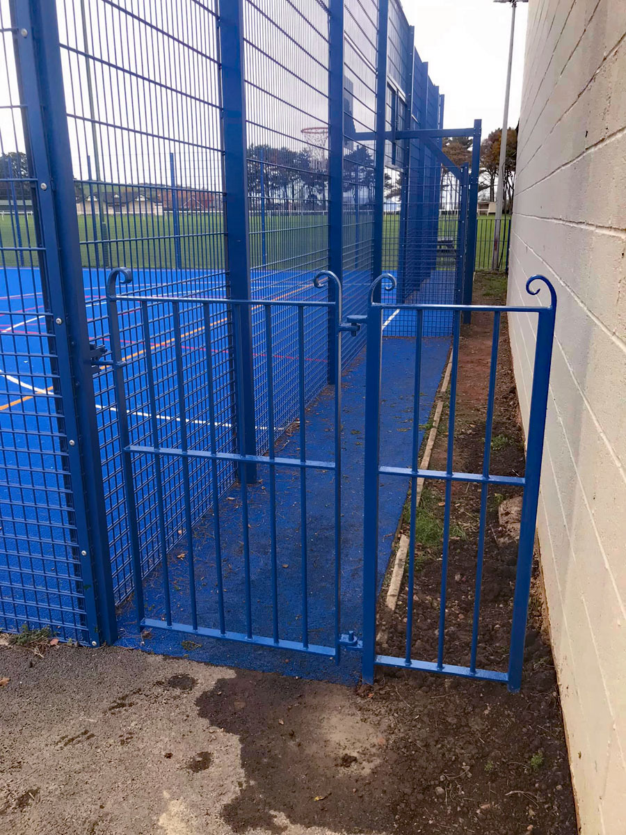 Blue sports gate