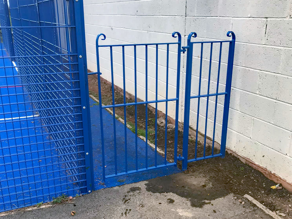 Blue sports gate